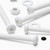 20x White Pan Head, (PP), M4 x 40 mm, Plastic Bolts, Nuts & Washers - Screws