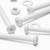 20x White Pan Head, (PP), M4 x 40 mm, Plastic Bolts, Nuts & Washers - Screws