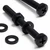20x Black PP Pan Head Plastic Screws & Bolts M6 x 60mm, Nuts & Washers
