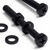 20x Black PP Pan Head Plastic Screws & Bolts M6 x 60mm, Nuts & Washers
