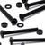 20x Black PP Pan Head Plastic Screws & Bolts M6 x 60mm, Nuts & Washers
