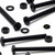 20x Black Pan Head, (PP), M6 x 60 mm, Plastic Bolts, Nuts & Washers - Screws