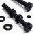 20x Black PP Pan Head Plastic Screws & Bolts M6 x 60mm, Nuts & Washers