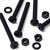 20x Black Pan Head, (PP), M6 x 60mm, Plastic Bolts, Nuts & Washers - Screws