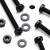 20x Black Pan Head, (PP), M6 x 60mm, Plastic Bolts, Nuts & Washers - Screws