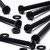 20x Black Pan Head, (PP), M6 x 60 mm, Plastic Bolts, Nuts & Washers - Screws