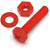 20x Red Pan Head, (PP), M4 x 20mm, Plastic Bolts, Nuts & Washers - Screws
