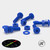 20x Blue Pan Head, (PP), M5 x 20 mm, Plastic Bolts, Nuts & Washers - Screws