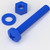 20x Blue PP Pan Head Cross Plastic Screws & Bolts M6 x 40mm, Nuts & Washers