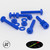 20x Blue Pan Head, (PP), M6 x 40mm, Plastic Bolts, Nuts & Washers - Screws