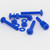 20x Blue PP Pan Head Cross Plastic Screws & Bolts M6 x 40mm, Nuts & Washers