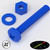20x Blue PP Pan Head Cross Plastic Screws & Bolts M6 x 40mm, Nuts & Washers