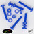 20x Blue PP Pan Head Cross Plastic Screws & Bolts M6 x 40mm, Nuts & Washers