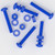 20x Blue PP Pan Head Cross Plastic Screws & Bolts M6 x 40mm, Nuts & Washers
