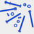 20x Blue Pan Head, (PP), M4 x 40 mm, Plastic Bolts, Nuts & Washers - Screws