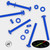 20x Blue Pan Head, (PP), M4 x 40mm, Plastic Bolts, Nuts & Washers - Screws