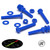 20x Blue PP Pan Head Cross Plastic Screws & Bolts M3 x 20mm, Nuts & Washers