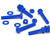 20x Blue PP Pan Head Cross Plastic Screws & Bolts M3 x 20mm, Nuts & Washers