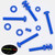 20x Blue PP Pan Head Cross Plastic Screws & Bolts M3 x 20mm, Nuts & Washers