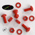 20x Red PP Pan Head Cross Plastic Screws & Bolts M8 x 20mm, Nuts & Washers