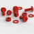 20x Red PP Pan Head Cross Plastic Screws & Bolts M8 x 20mm, Nuts & Washers