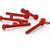 20x Red Pan Head, (PP), M4 x 40 mm, Plastic Bolts, Nuts & Washers - Screws