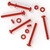 20x Red Pan Head, (PP), M4 x 40 mm, Plastic Bolts, Nuts & Washers - Screws