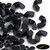 20x Black Nylon Plastic Butterfly Wing Nuts M5, Thumb Nuts