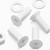20x White, Countersunk Cross Head, (PP), M8 x 20 mm, Plastic Bolts, Nuts & Washers - Screws
