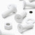 20x White PP Countersunk Plastic Screws & Bolts M8 x 20mm, Nuts & Washers