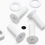 20x White PP Countersunk Plastic Screws & Bolts M8 x 20mm, Nuts & Washers