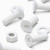 20x White PP Countersunk Plastic Screws & Bolts M8 x 20mm, Nuts & Washers