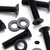 20x Black PP Countersunk Plastic Screws & Bolts M5 x 20 mm, Nuts & Washers