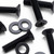 20x Black PP Countersunk Plastic Screws & Bolts M5 x 20mm, Nuts & Washers