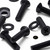 20x Black PP Countersunk Plastic Screws & Bolts M5 x 20mm, Nuts & Washers