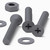 20x Grey, Countersunk Cross Head, (PP), M3 x 20 mm, Plastic Bolts, Nuts & Washers - Screws