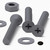 20x Grey PP Countersunk Plastic Screws & Bolts M3 x 20mm, Nuts & Washers