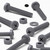 20x Grey PP Pan Head Cross Plastic Screws & Bolts M6 x 40mm, Nuts & Washers