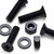 20x Black PP Countersunk Plastic Screws & Bolts M6 x 20mm, Nuts & Washers