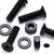 20x Black PP Countersunk Plastic Screws & Bolts M6 x 20 mm, Nuts & Washers