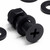 20x Black PP Countersunk Plastic Screws & Bolts M6 x 20mm, Nuts & Washers