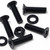 20x Black PP Countersunk Plastic Screws & Bolts M6 x 20mm, Nuts & Washers