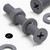 20x Grey PP Countersunk Plastic Screws & Bolts M6 x 40mm, Nuts & Washers