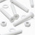 20x White PP Countersunk Plastic Screws & Bolts M6 x 40 mm, Nuts & Washers