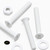 20x White, Countersunk Cross Head, (PP), M3 x 20mm, Plastic Bolts, Nuts & Washers - Screws