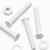 20x White, Countersunk Cross Head, (PP), M3 x 20mm, Plastic Bolts, Nuts & Washers - Screws