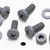 20x Grey PP Pan Head Cross Plastic Screws & Bolts M8 x 20mm, Nuts & Washers