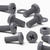 20x Grey PP Pan Head Cross Plastic Screws & Bolts M8 x 20mm, Nuts & Washers