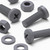 20x Grey PP Pan Head Cross Plastic Screws & Bolts M6 x 20mm, Nuts & Washers