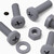 20x Grey PP Pan Head Cross Plastic Screws & Bolts M6 x 20mm, Nuts & Washers